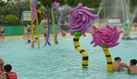 Anak-anak Taman Bermain Air Croal Flower Aqua Park Peralatan Mainan Kolam Renang Laut Lotus Seedpod Spray