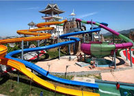 Olahraga Air Fiberglass Water Slide, Family Entertainment Giant Pool Slide
