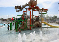 Peralatan komersial kolam air Park konstruksi Fiberglass anak Aqua Park