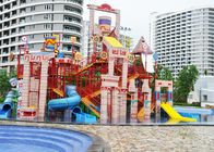 Big Steel Aquatic Play Structures Water House Untuk Taman Hiburan