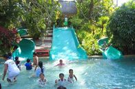 Kolam Renang Mainkan Fiberglass Water Park Equipment Family Wide Slide For Kids