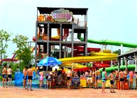 Campur Warna 2000sq.m 5m Spiral Water Slide Untuk Anak-Anak