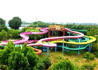 Campur Warna 2000sq.m 5m Spiral Water Slide Untuk Anak-Anak