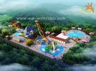 Desain Taman Air Fiberglass Water Slide Aqua Park yang Disesuaikan