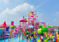 Water Slide Interactive Family Water Park Equipment Candy Style Untuk Remaja