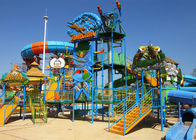 Peralatan Playground Giant Water Aqua, Struktur Baja Custom Water Slides