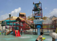 Medium Aqua Playground Water House, Peralatan Taman Air Komersial Dengan Slide