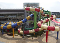 Kolam Renang Spiral Disesuaikan Air Slides Outdoor 12 Meter Platform