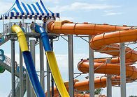Water Park Spiral Colorful Water Slide Safety Steel Bracket Untuk Aqua Park