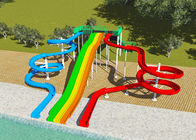 Slide Desain Taman Air Komersial, Spiral FRP Water Play Design