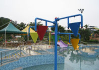 Funny Spray Kids Water Playground, Peralatan Taman Bermain Air Dengan Dump Bucket