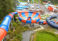 Space Bowl Spiral Fiberglass Water Slide untuk Amusement Park