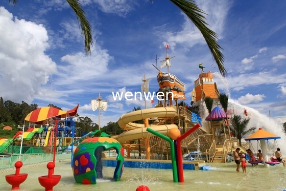 Peralatan Taman Air Luar Ruangan Slide Air Slide Fiberglass Kids Pool
