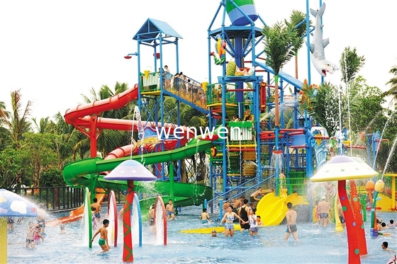 Peralatan Taman Air Luar Ruangan Slide Air Slide Fiberglass Kids Pool