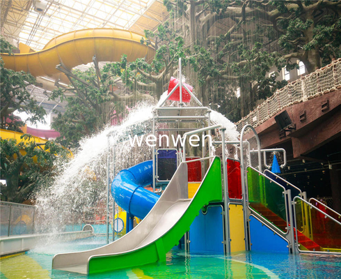 Peralatan Taman Air Luar Ruangan Slide Air Slide Fiberglass Kids Pool