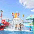 Aqua Slide Playground Fiberglass berwarna-warni, Theme Park Equiment