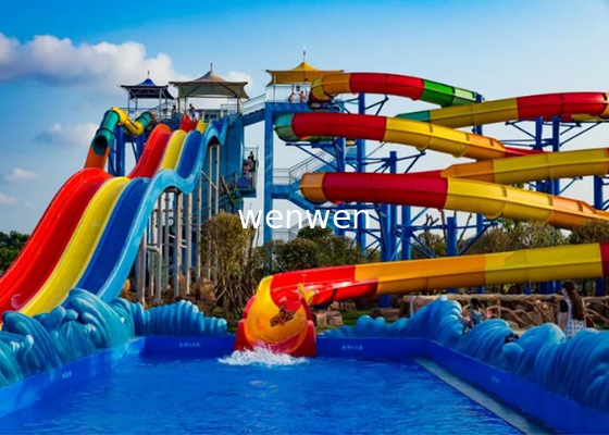 1 Rider Water Park Slide Dibangun dengan Serat Kaca yang awet dan beban 1Rider/Slide