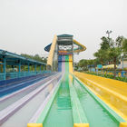 Resort Park Adult Rainbow Fiberglass Water Slide Dengan Buffer Groove