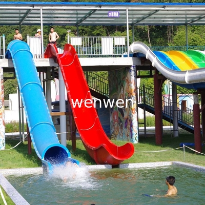 Water Park Kolam Renang Slides, Fibreglass Barrel And Sled Slides