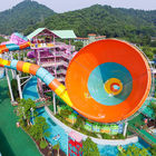 FRP Boomerang Kustom Fiberglass Water Slides Untuk Taman Hiburan