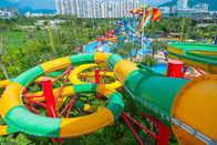 Barrel Sled Fiberglass Water Park Slide 14M 7.5KW Untuk Remaja