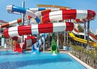Campuran Warna Fiberglass 5m Spiral Water Slide Untuk Anak-Anak