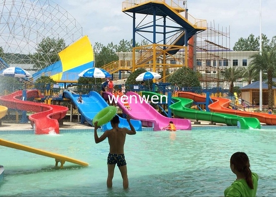 1,8m 200sq.M Family Hillside Combined Spiral Water Slide