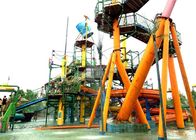 OEM Anti Ultraviolet Aqua Playground Kapal Bajak Laut Slide Untuk Taman Resor