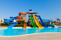 Fiberglass Outdoor Spiral Slide Water Pool Slide Playground Untuk Taman Hiburan