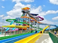 Fiberglass Outdoor Spiral Slide Water Pool Slide Playground Untuk Taman Hiburan