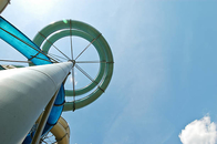Seluncuran Air Taman Hiburan Fiberglass Spiral Untuk Pengalaman Hiburan