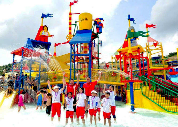 Taman Hiburan Aqua Playground Equipment Fun With Spray / Water Curtain